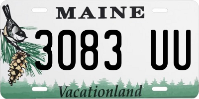 ME license plate 3083UU