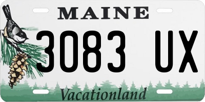 ME license plate 3083UX