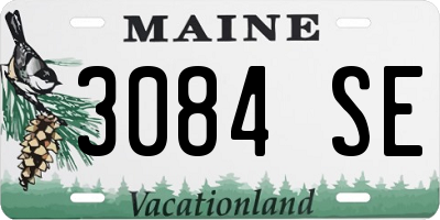 ME license plate 3084SE