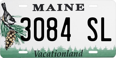 ME license plate 3084SL