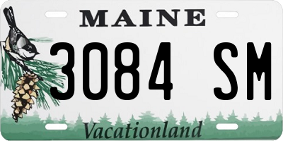 ME license plate 3084SM