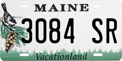 ME license plate 3084SR