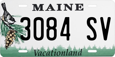 ME license plate 3084SV
