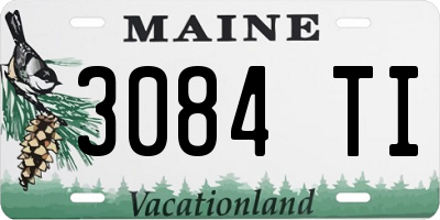 ME license plate 3084TI