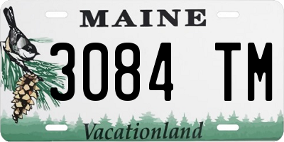 ME license plate 3084TM