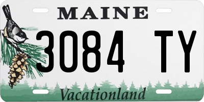 ME license plate 3084TY