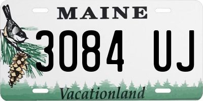 ME license plate 3084UJ