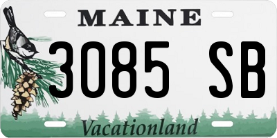 ME license plate 3085SB