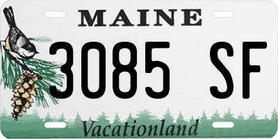 ME license plate 3085SF