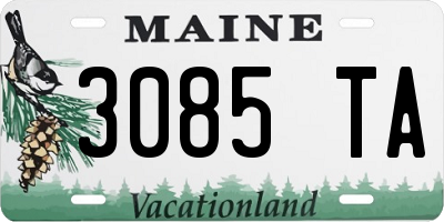 ME license plate 3085TA