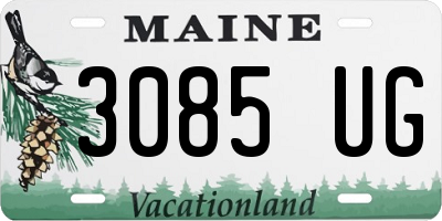 ME license plate 3085UG