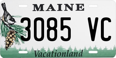 ME license plate 3085VC