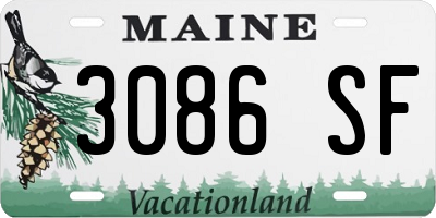 ME license plate 3086SF