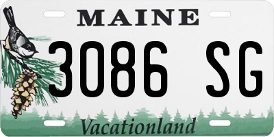 ME license plate 3086SG