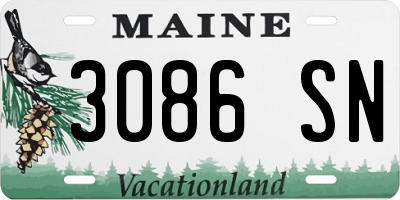 ME license plate 3086SN