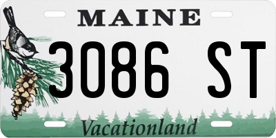 ME license plate 3086ST