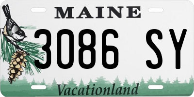 ME license plate 3086SY