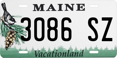 ME license plate 3086SZ