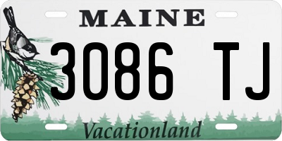 ME license plate 3086TJ