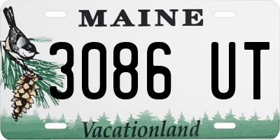 ME license plate 3086UT