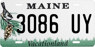 ME license plate 3086UY