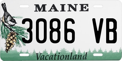 ME license plate 3086VB