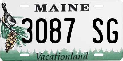 ME license plate 3087SG