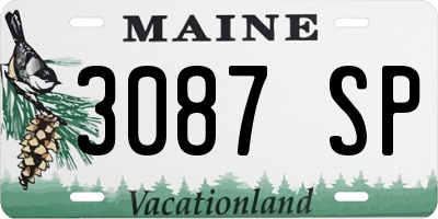 ME license plate 3087SP