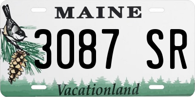 ME license plate 3087SR