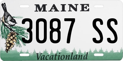 ME license plate 3087SS
