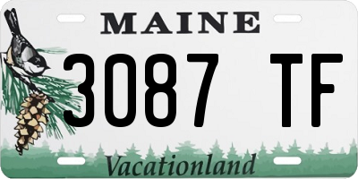 ME license plate 3087TF