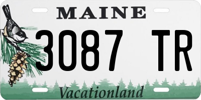 ME license plate 3087TR
