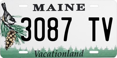 ME license plate 3087TV