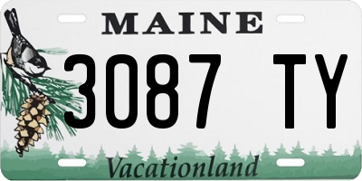 ME license plate 3087TY