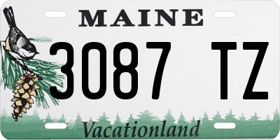 ME license plate 3087TZ