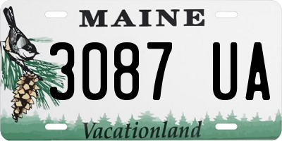 ME license plate 3087UA