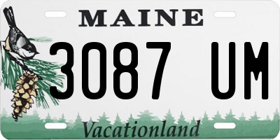 ME license plate 3087UM