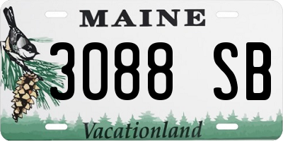 ME license plate 3088SB