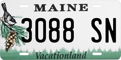 ME license plate 3088SN