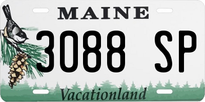 ME license plate 3088SP