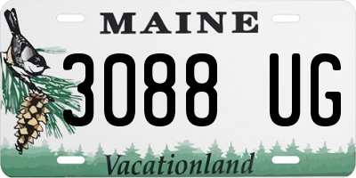 ME license plate 3088UG