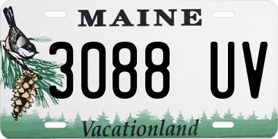 ME license plate 3088UV