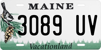 ME license plate 3089UV