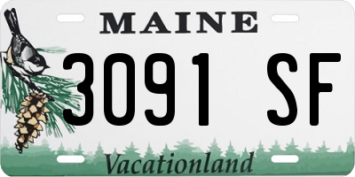 ME license plate 3091SF