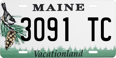 ME license plate 3091TC