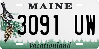 ME license plate 3091UW