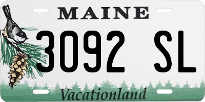 ME license plate 3092SL
