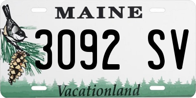 ME license plate 3092SV