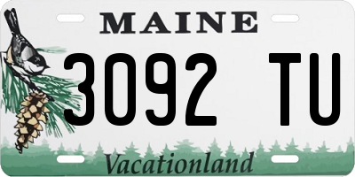 ME license plate 3092TU