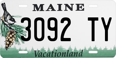 ME license plate 3092TY